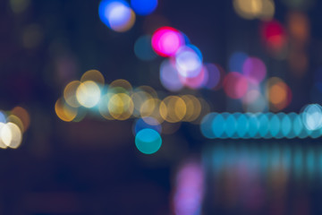 Light night city bokeh abstract background