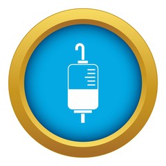 Blood donation icon blue vector isolated on white background for any design