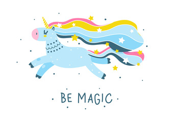 Cute cartoon unicorn for Your magic design © evgeniya_m