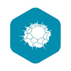 Atomic explosion icon. Simple illustration of atomic explosion vector icon for web
