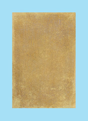 Gold rectangle tatina texture on light blue background