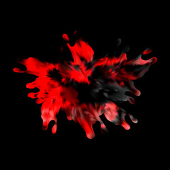 Color water splash on black background. EPS10 Vector