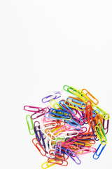 Color office clips. Office background