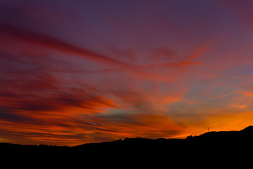 sunset mountains
