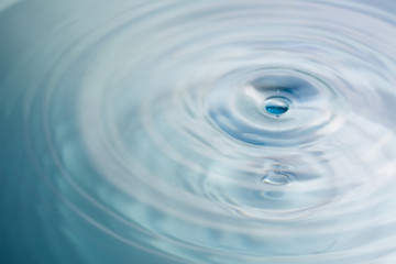 Water drop or water ripples. Waves of rippling water.