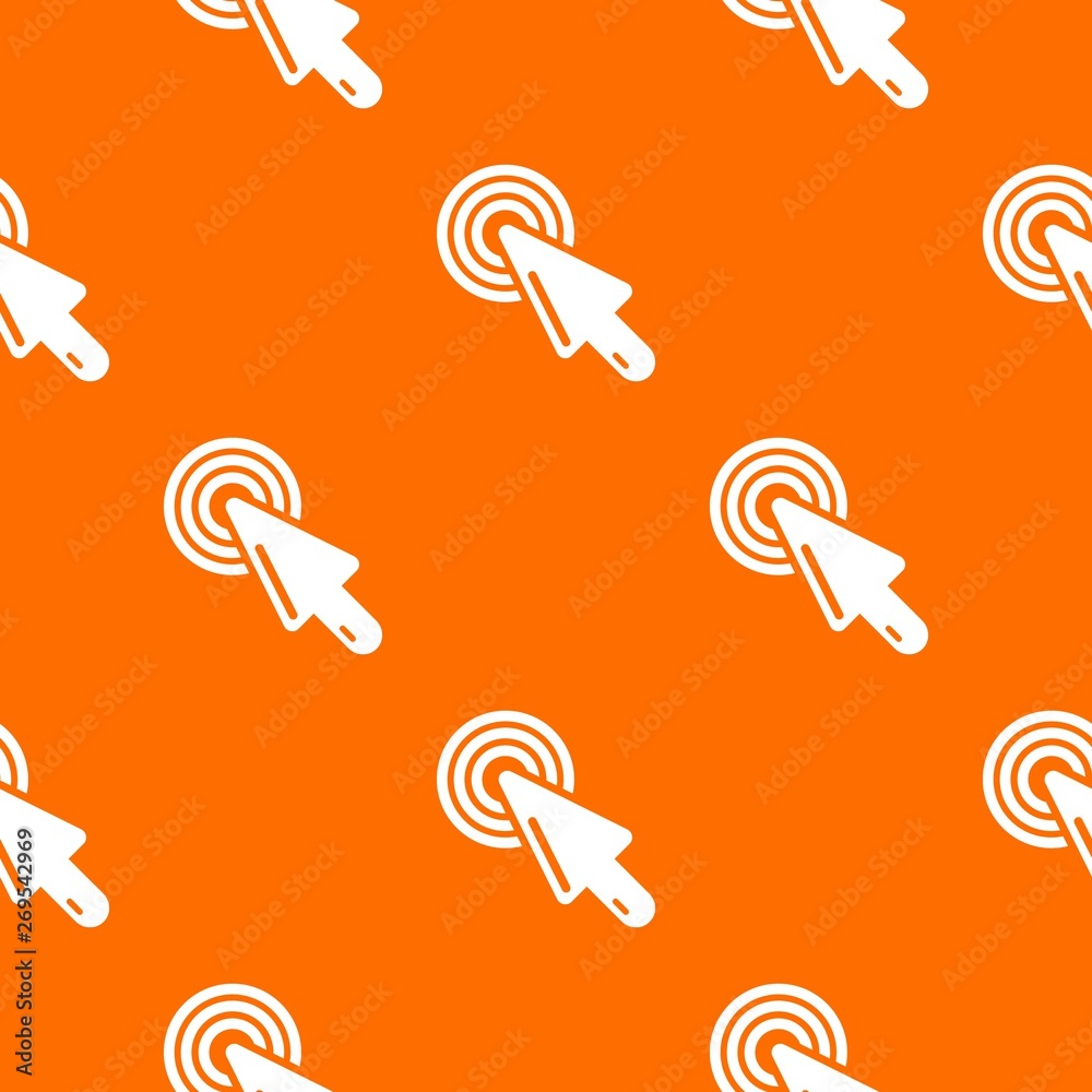 Poster cursor mouse pattern vector orange for any web design best