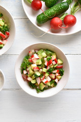 Healthy vegetable salad