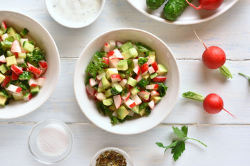 Healthy vegetable salad