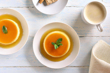 Caramel custard pudding