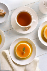 Caramel custard pudding