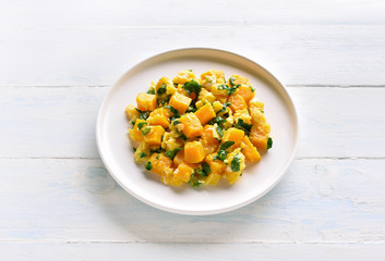Stir-fried pumpkin with eggs