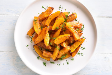 Roasted pumpkin slices