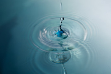 Water drop or water ripples. Waves of rippling water.