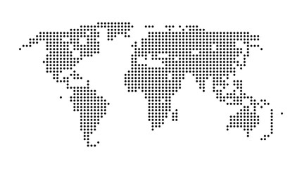 Dotted world map for websites in flat style. Vector © vectorsanta