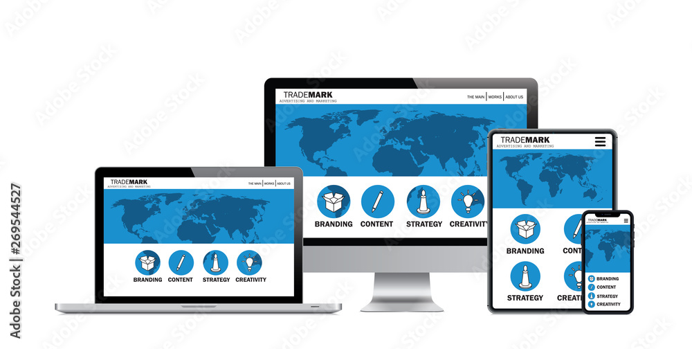 Wall mural concept for web design, website. vector graphics.