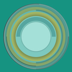 Vintage Paper circle with shadow