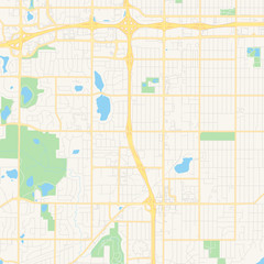 Empty vector map of Bloomington, Minnesota, USA