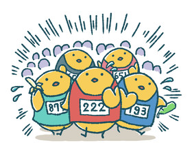 ゆるいひよこたちのマラソン
