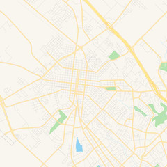 Empty vector map of Bryan, Texas, USA