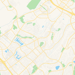 Fototapeta na wymiar Empty vector map of Lake Forest, California, USA