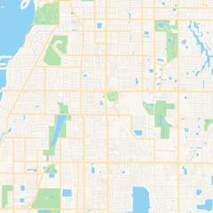 Empty vector map of Largo, Florida, USA