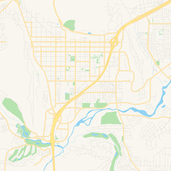Empty vector map of St. George, Utah, USA