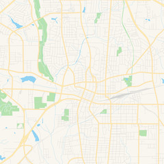 Empty vector map of Longview, Texas, USA