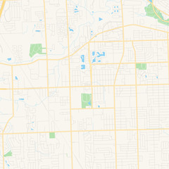 Empty vector map of Westland, Michigan, USA
