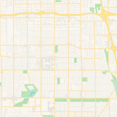 Empty vector map of Lakewood, California, USA