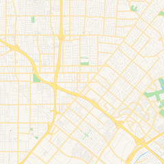 Empty vector map of Tustin, California, USA