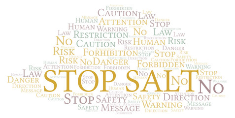 Obraz premium Stop Salt word cloud. Wordcloud made with text only.