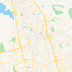 Fototapeta premium Empty vector map of Milpitas, California, USA