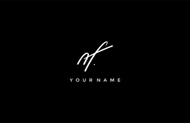 Calligraphy Signature Letter NF Logotype