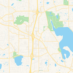 Empty vector map of Plymouth, Minnesota, USA