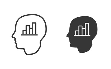 Data analysis vector icon for graphic and web design.