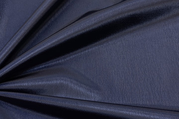 Blue polyamide polyurethane fabric with water-repellent coating - obrazy, fototapety, plakaty