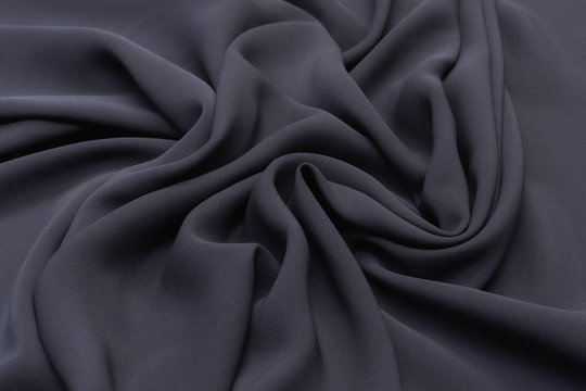 Black color cadi silk fabric