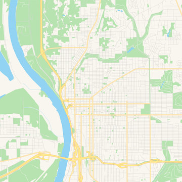 Empty Vector Map Of St. Joseph, Missouri, USA