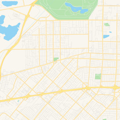 Empty vector map of Baldwin Park, California, USA