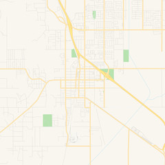 Empty vector map of Perris, California, USA