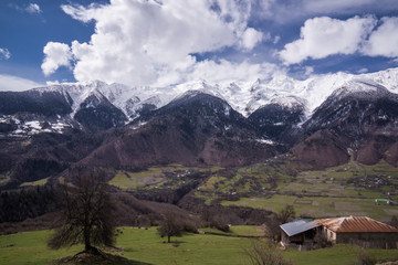 alpine scenery in mestia