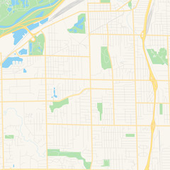 Empty vector map of Wyoming, Michigan, USA