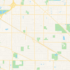 Empty vector map of Arlington Heights, Illinois, USA