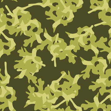 Jungle camouflage of various shades of green colors