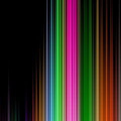 Creative illustration of rainbow glare spectrum on black