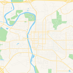 Empty vector map of Iowa City, Iowa, USA