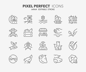 farm thin line icons © Artco