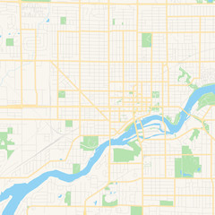 Empty vector map of Appleton, Wisconsin, USA