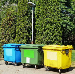 Large garbage cans for recycling