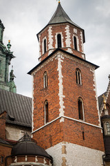 Fototapeta na wymiar Medieval Wawel castle complex on Wawel hill in Krakow
